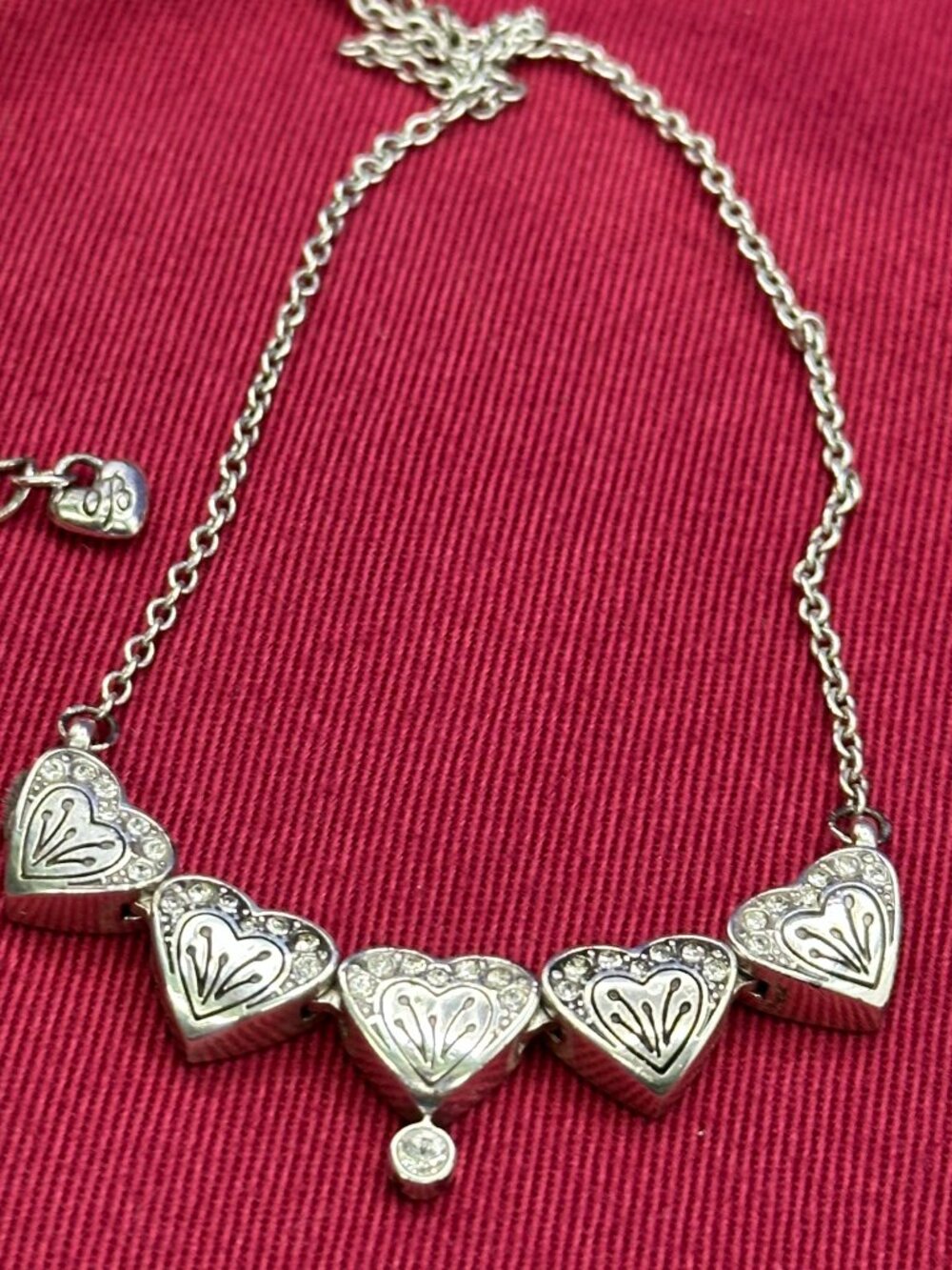 Brighton Blooming Heart Magnetic Convertible Crystal Pendant